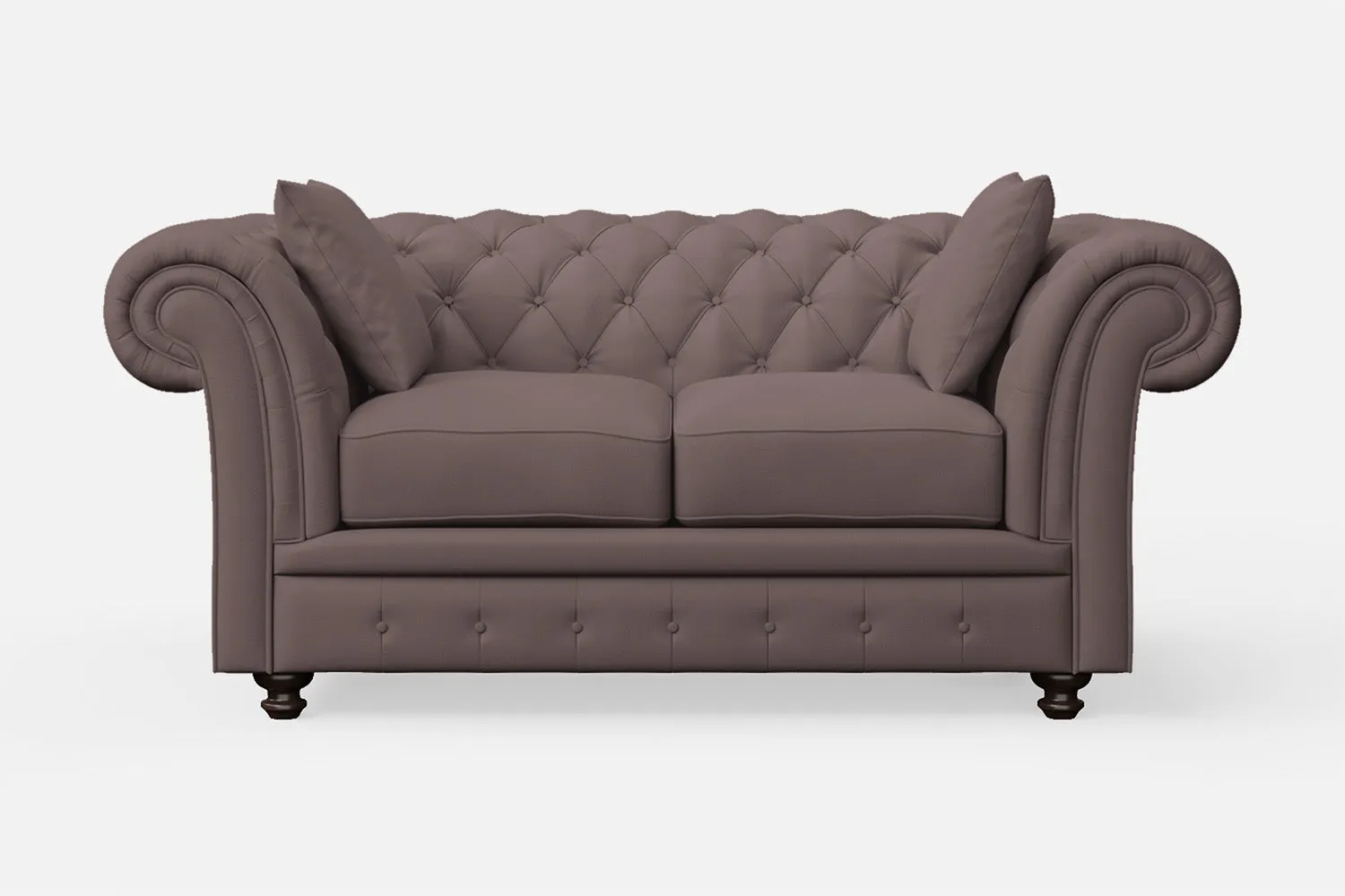 Pesaro 2 Seater Sofa Rose Taupe Leather