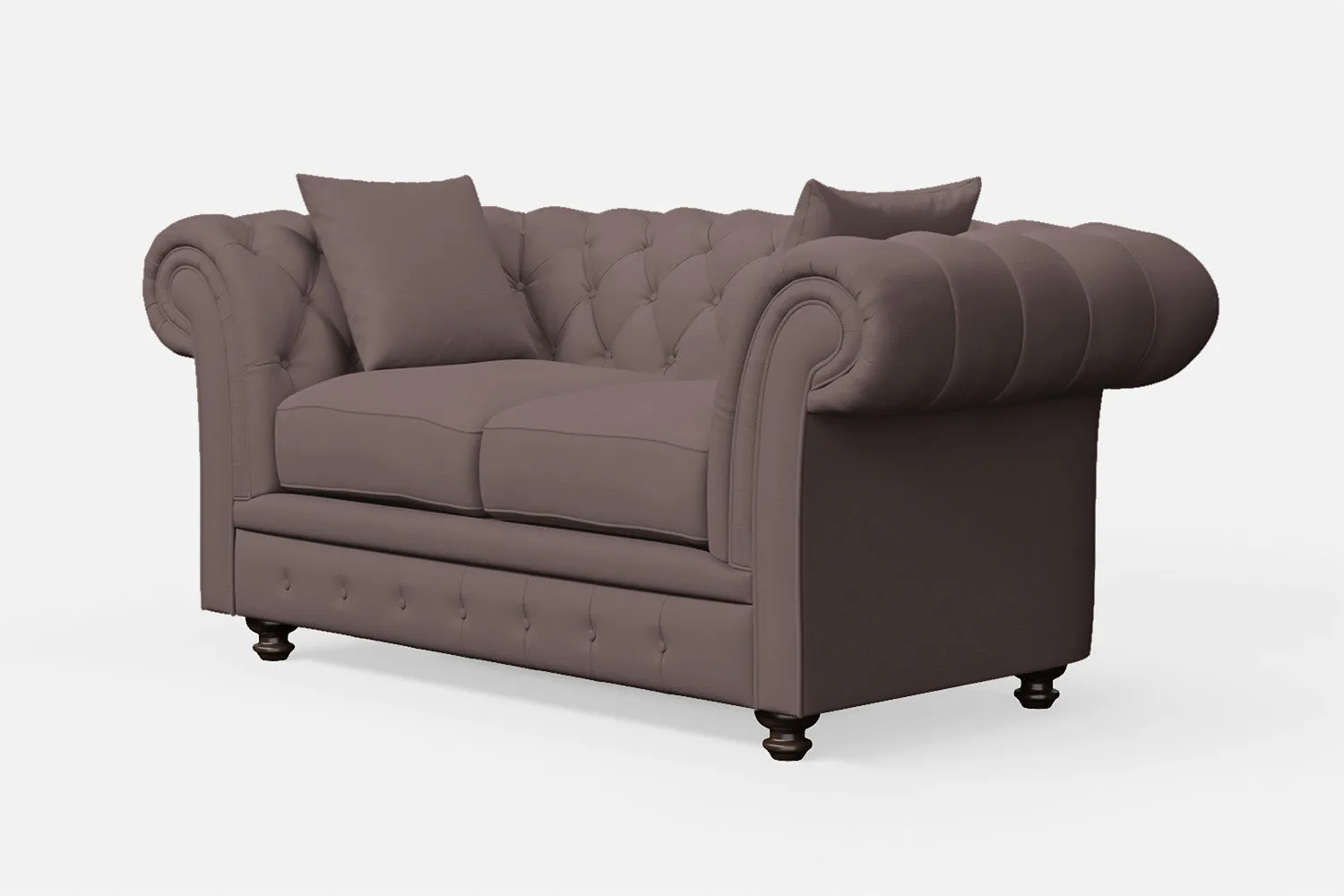 Pesaro 2 Seater Sofa Rose Taupe Leather