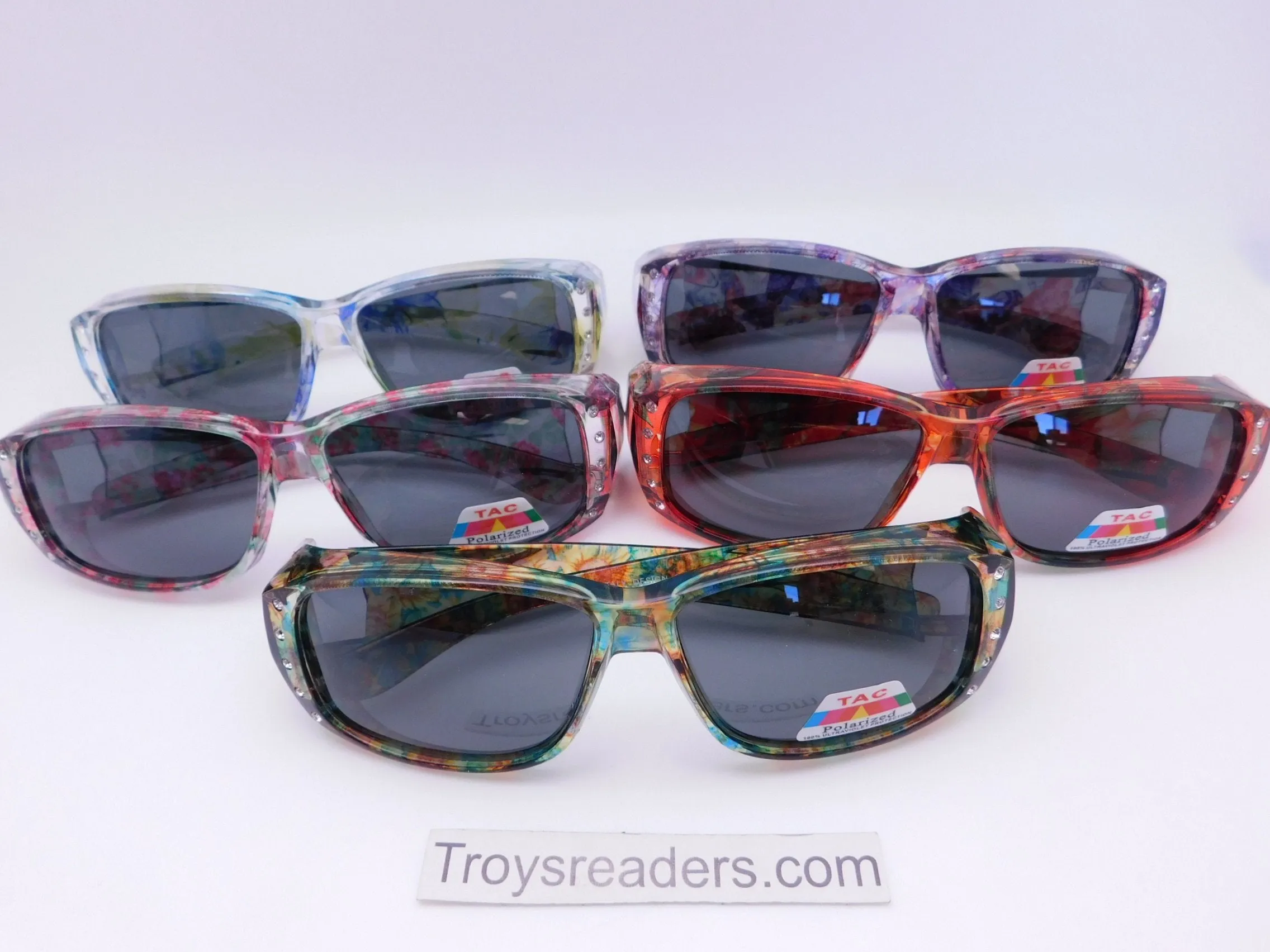 Polarized Flowery Transparent Fit Overs in Six Designs