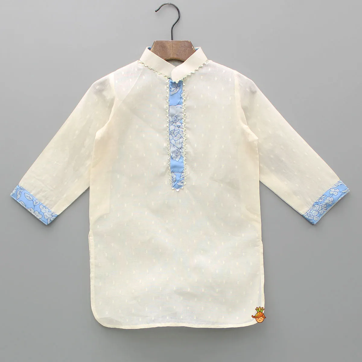 Pre Order: Off White Kurta With Embroidered Stylish Jacket And Pyjama