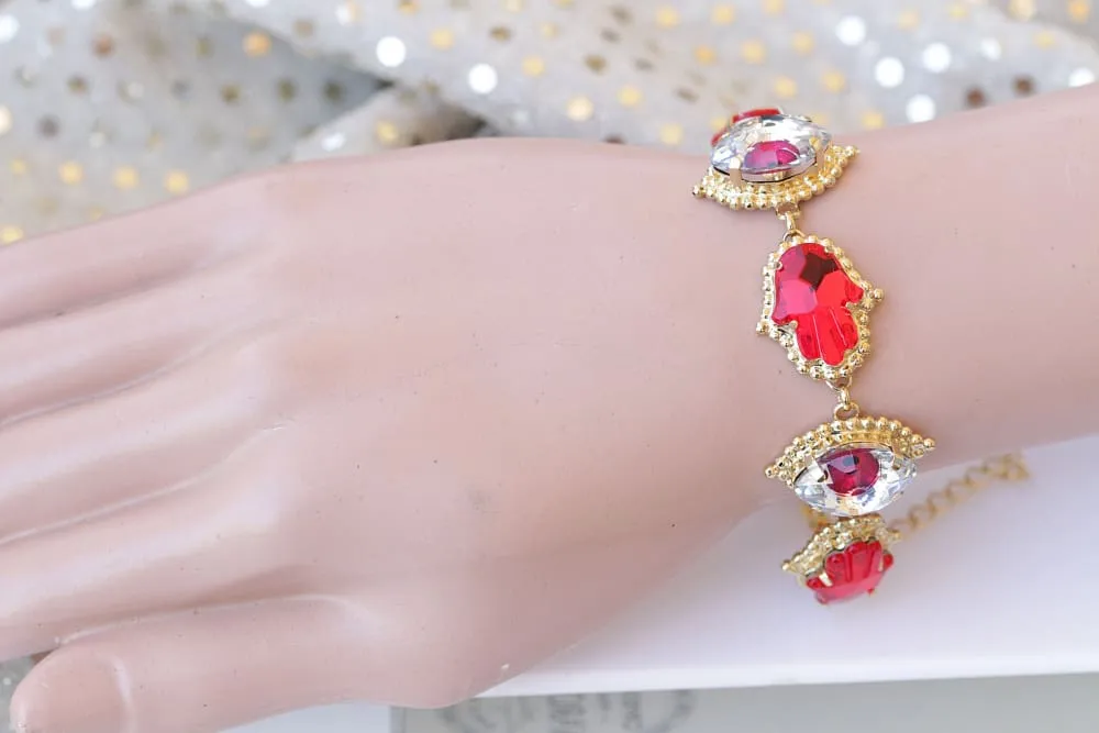 RED HAMSA BRACELET