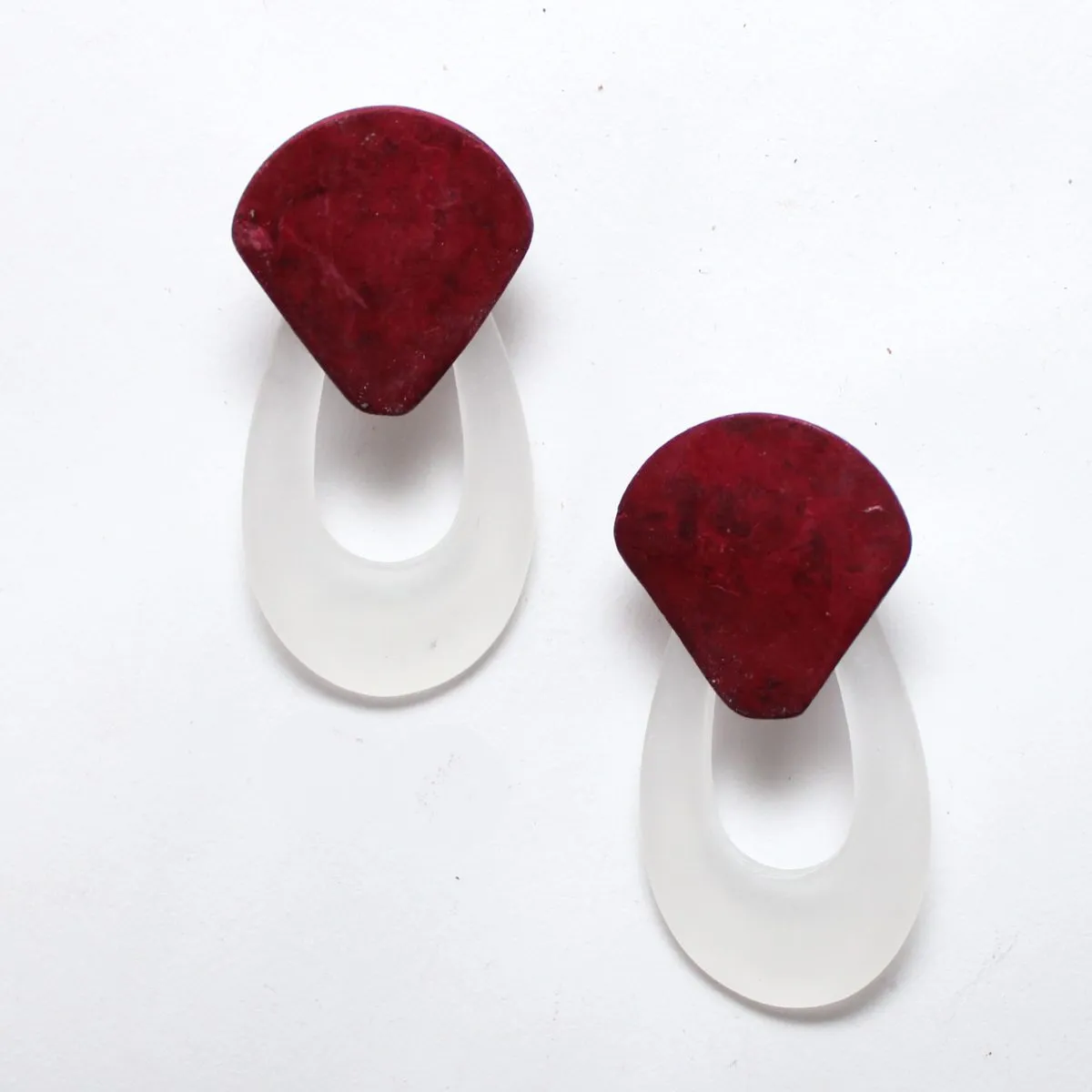 Red Kris Statement Earrings