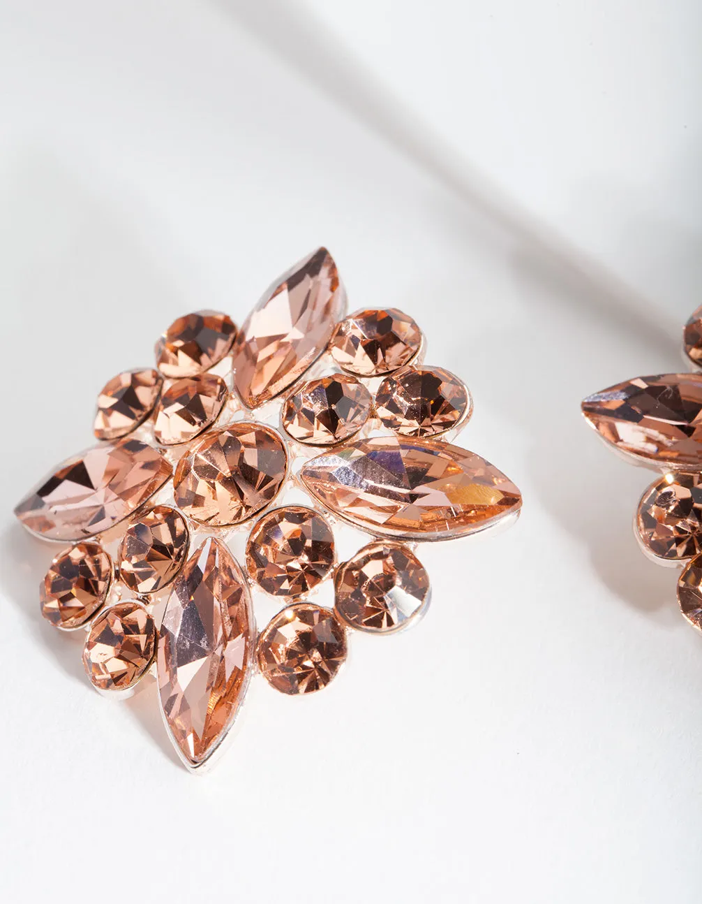 Rose Gold Vintage-Style Stud Earrings