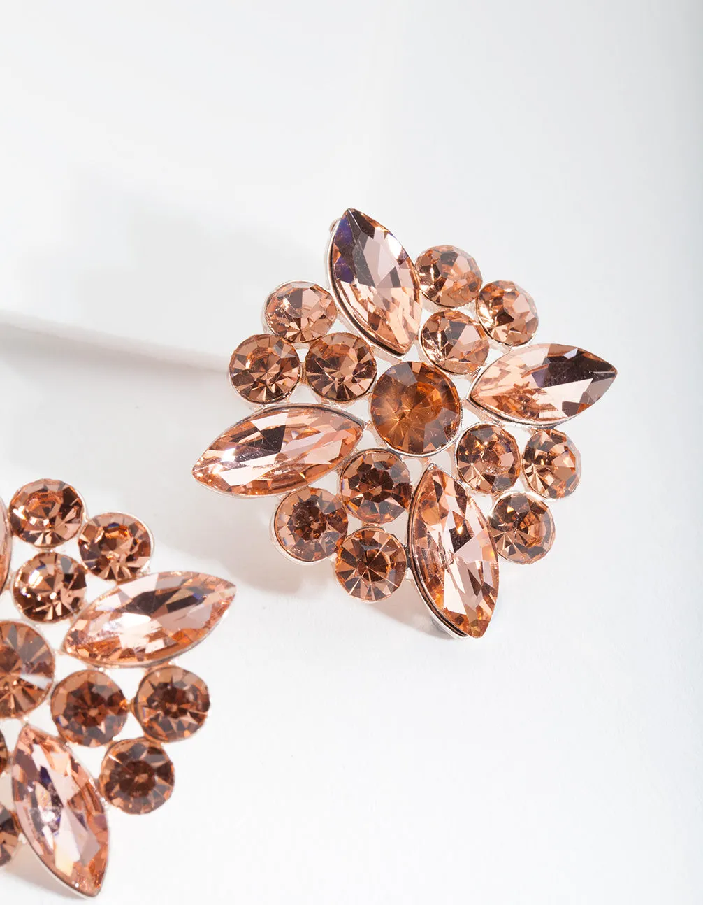 Rose Gold Vintage-Style Stud Earrings