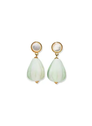 Sea Bean Earrings in Mint