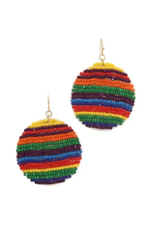 Seed Bead Drop Earrings