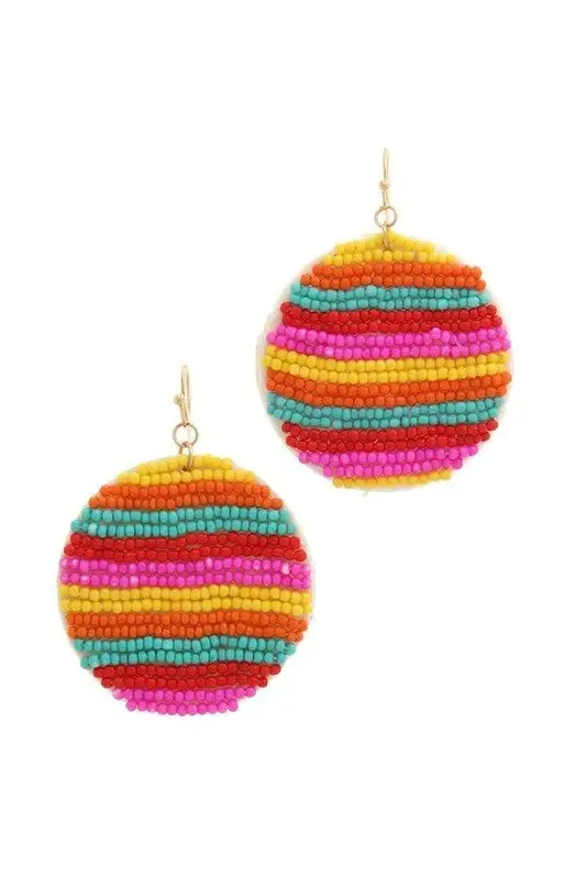 Seed Bead Drop Earrings