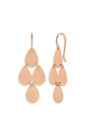 Signature Small Teardrop Rose Gold Chandelier Earrings