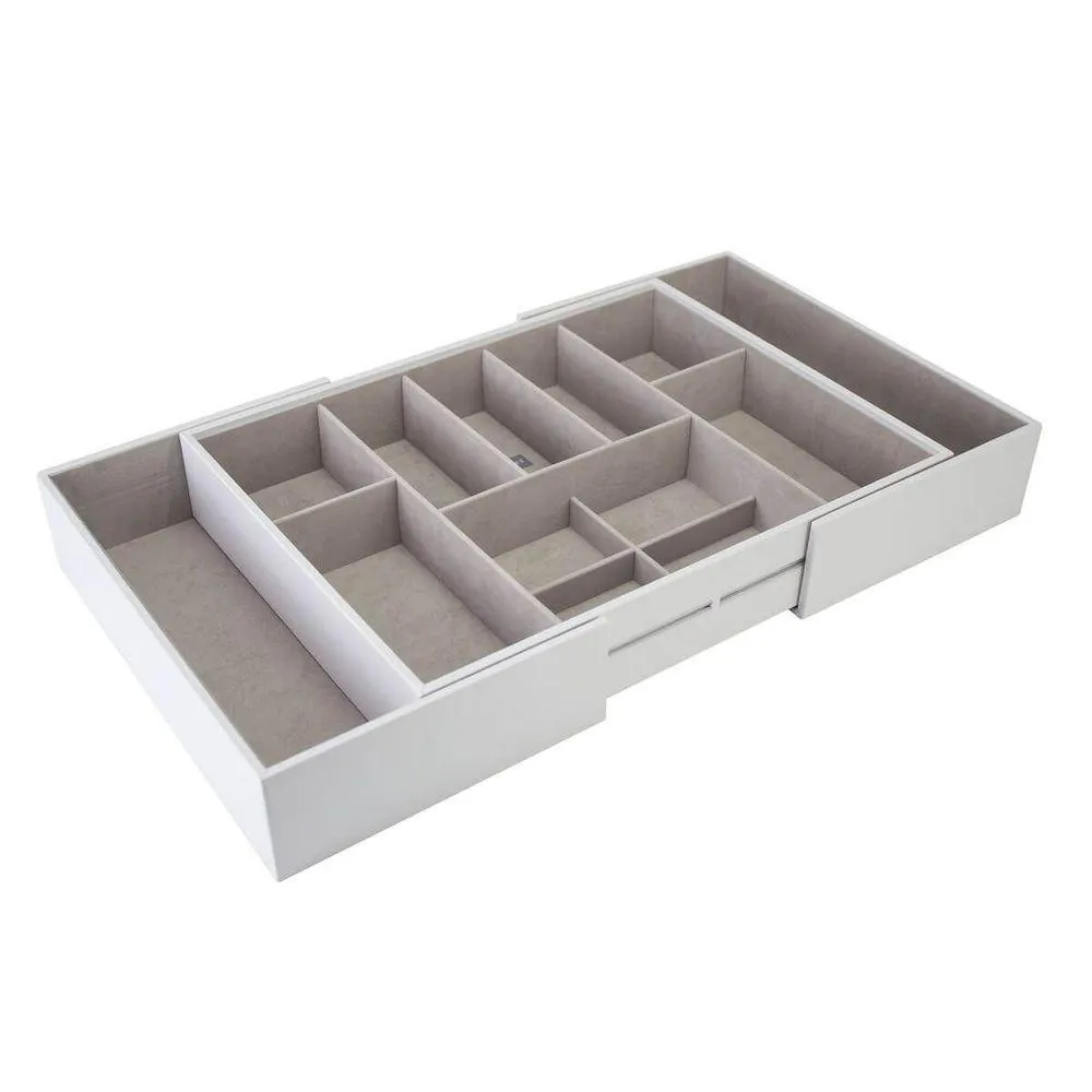 Stackers Large Expanding Jewellery Drawer Organiser White