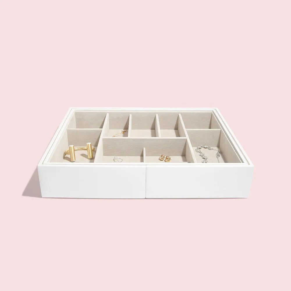 Stackers Large Expanding Jewellery Drawer Organiser White