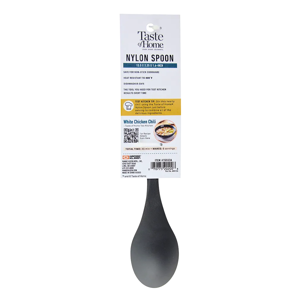 TG553A Nylon Spoon in Sea Green and Charcoal Gray by Taste of Home