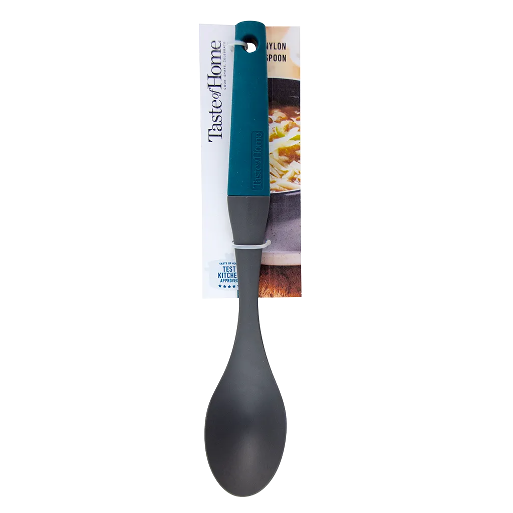 TG553A Nylon Spoon in Sea Green and Charcoal Gray by Taste of Home