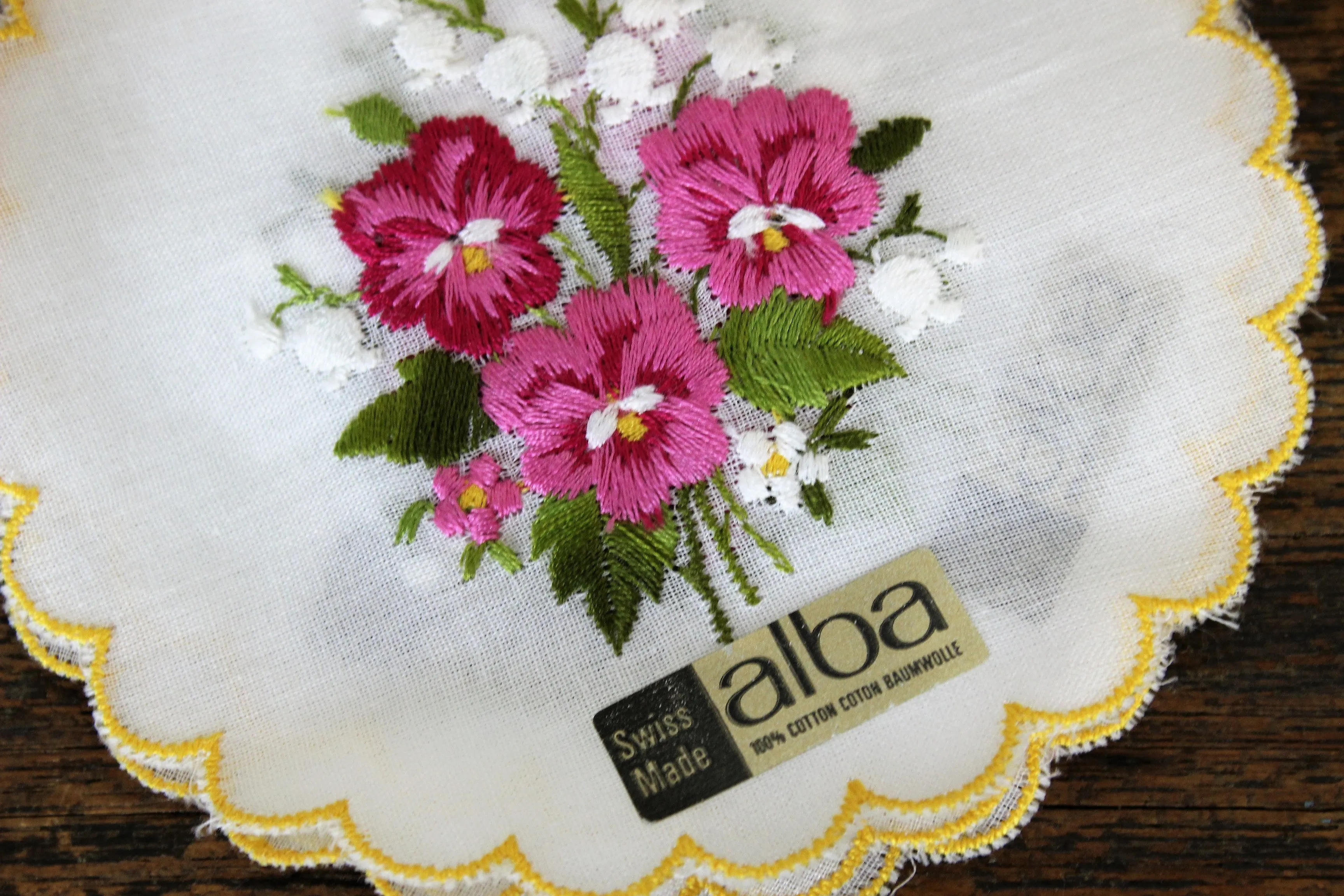 Vintage Cotton Alba Coasters Or Doilies, Set of Six