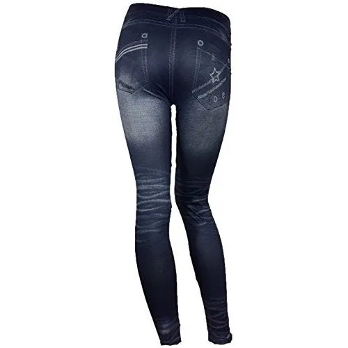 Women's Jean Pattern Stretch Spandex Fashion Leggings