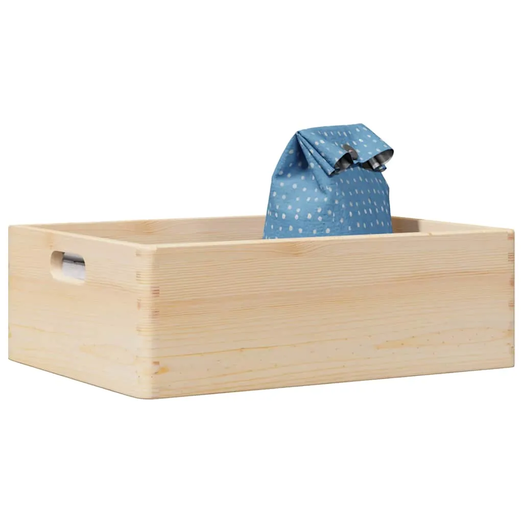 Wooden Box with Handles 40x30x13 cm Solid Wood Pine