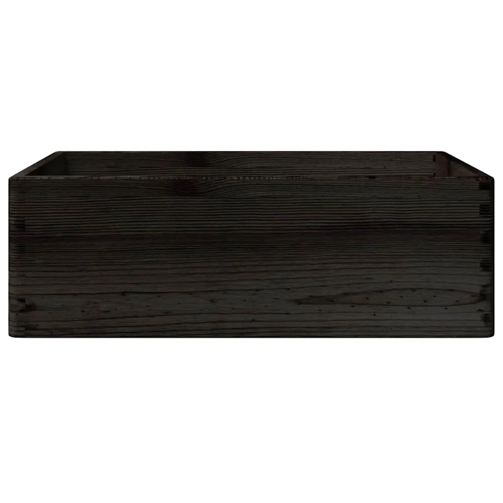 Wooden Box with Handles Black 40x30x13 cm Solid Wood Pine