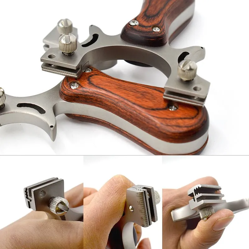 Wooden Comfortable Grip Stainless Steel Slingshot