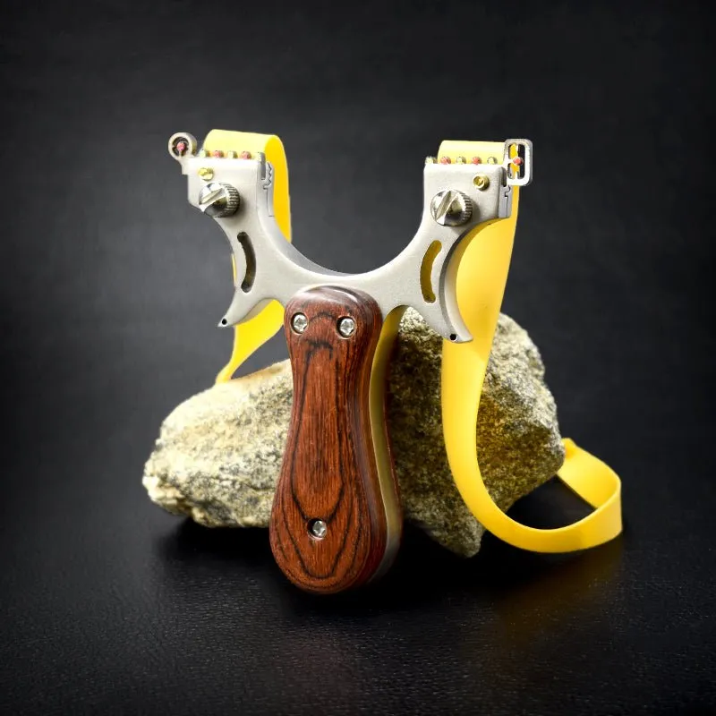 Wooden Comfortable Grip Stainless Steel Slingshot