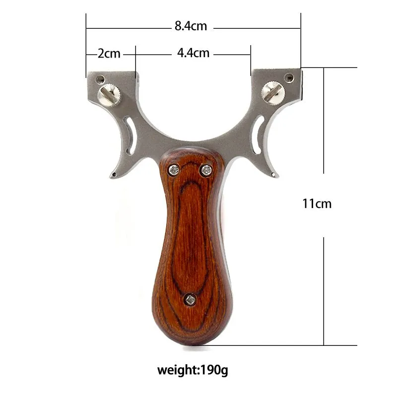 Wooden Comfortable Grip Stainless Steel Slingshot