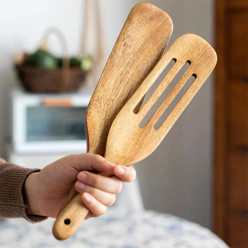 Wooden Long Handle Spatula