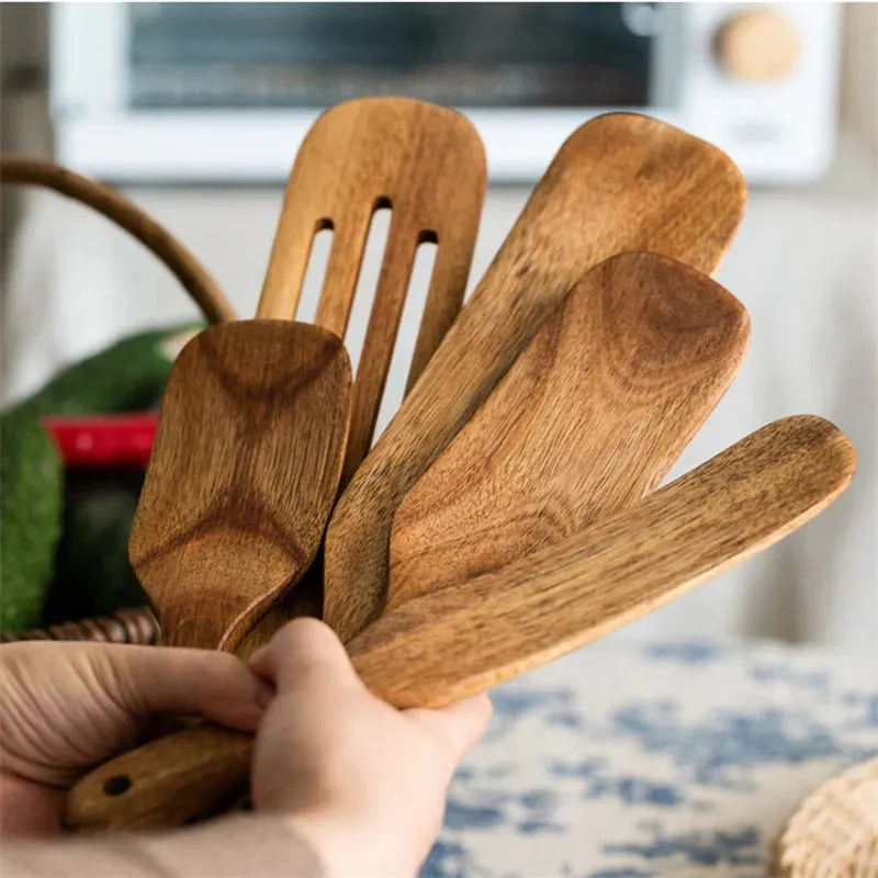 Wooden Long Handle Spatula