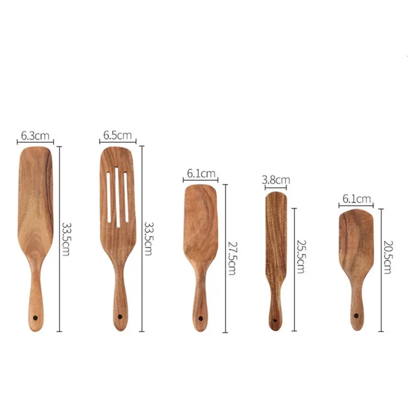 Wooden Long Handle Spatula