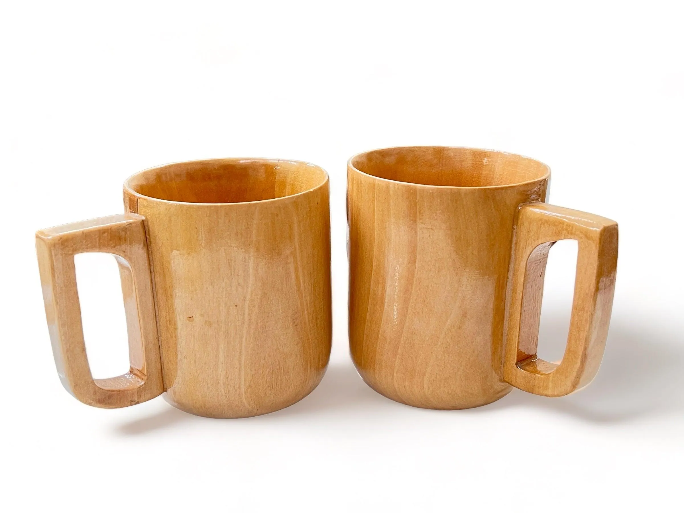 Wooden Twist Agonizing Acacia Wood Tea & Coffee Cup ( Set of 2 )