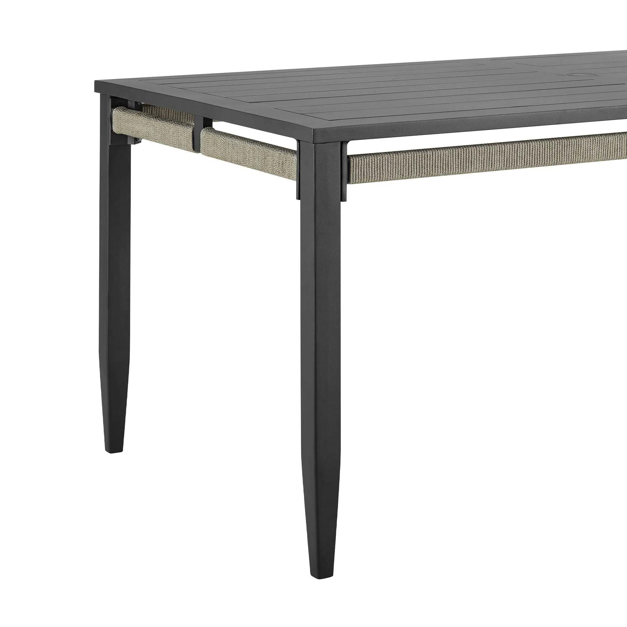 Zella - Rectangular Dining Table - Charcoal / Light Gray